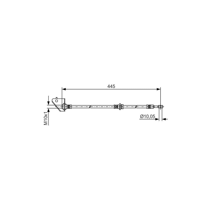 BOSCH 1 987 481 498 Brake Hose 430Mm M10X1 