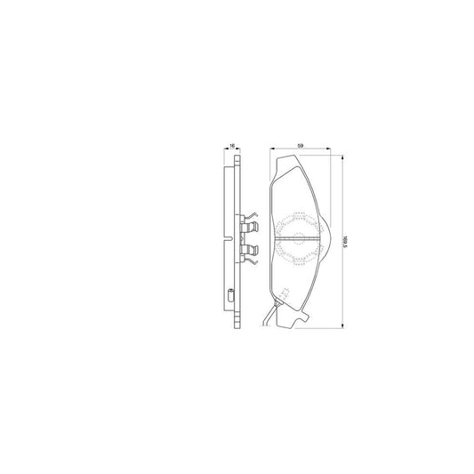 Bosch 0986424551 Brake Pad Set Incl Wear Warning Contact With Anti Squeak Plate With Mounting Manual BP301