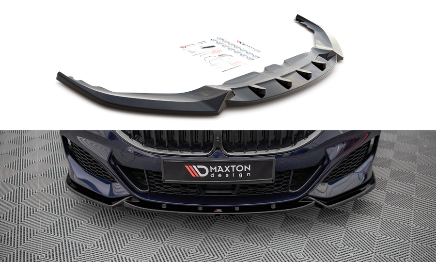 Maxton Design BM-M850-G15-FD3T Front Splitter V.3 BMW Series 8 Coupe M-Pack G15 / 8 Gran Coupe M-Pack G16 | Duco Car Parts UK Car Parts