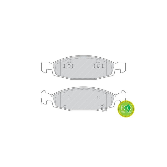 Ferodo Premier Eco Friction Fdb1523 Brake Pad Set With Acoustic Wear Warning With Piston Clip Without Accessories