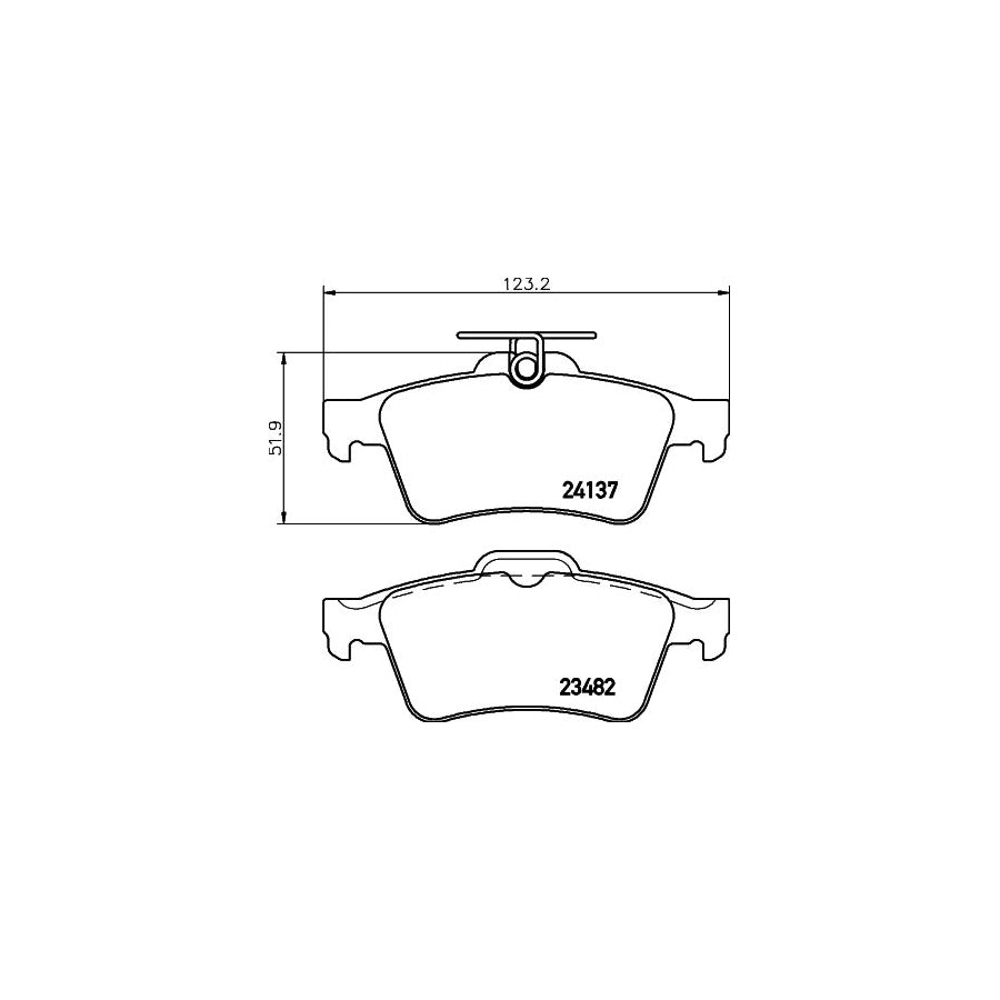 Hella 8DB 355 011 731 Brake Pad Set Prepared For Wear Indicator