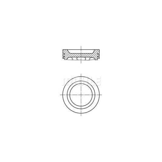 MAHLE ORIGINAL 640 53 01 Piston 76,5 mm, with piston rings