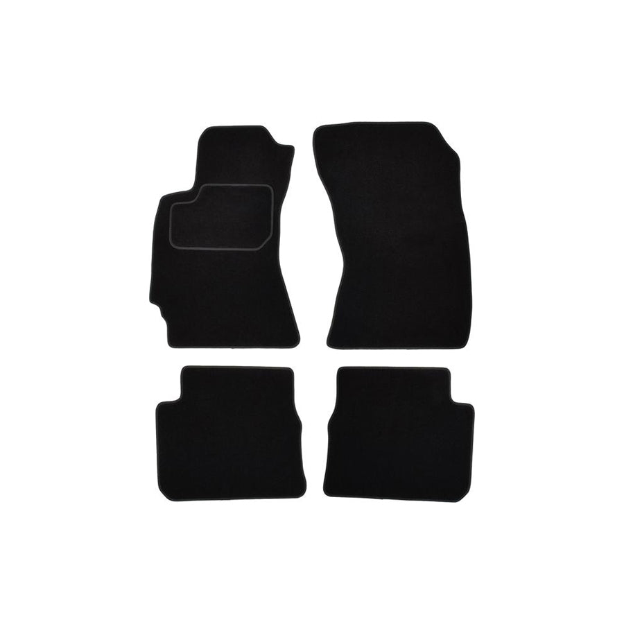 CUSTOPOL Tailored SUB30C Floor mat set Textile, Front and Rear, Quantity: 4, Black