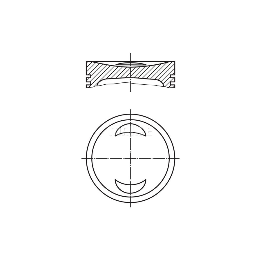 MAHLE ORIGINAL 033 99 02 Piston 83,01 mm, without cooling duct