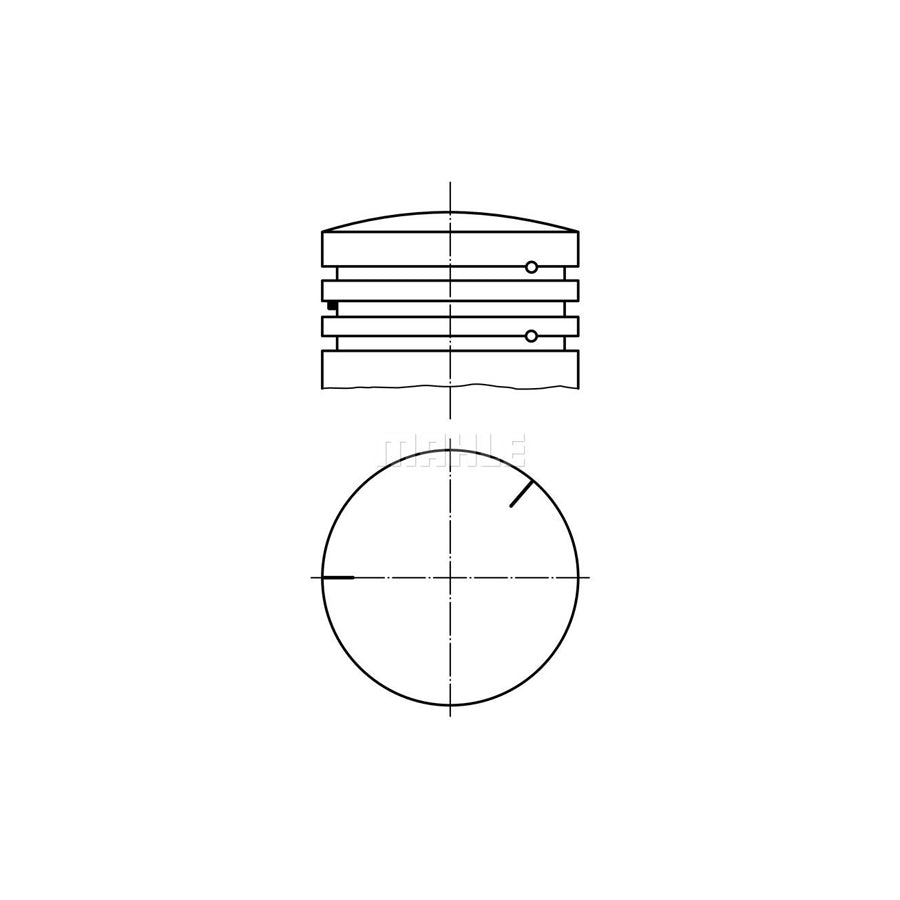 MAHLE ORIGINAL 034 11 06 Piston 76,0 mm, without cooling duct