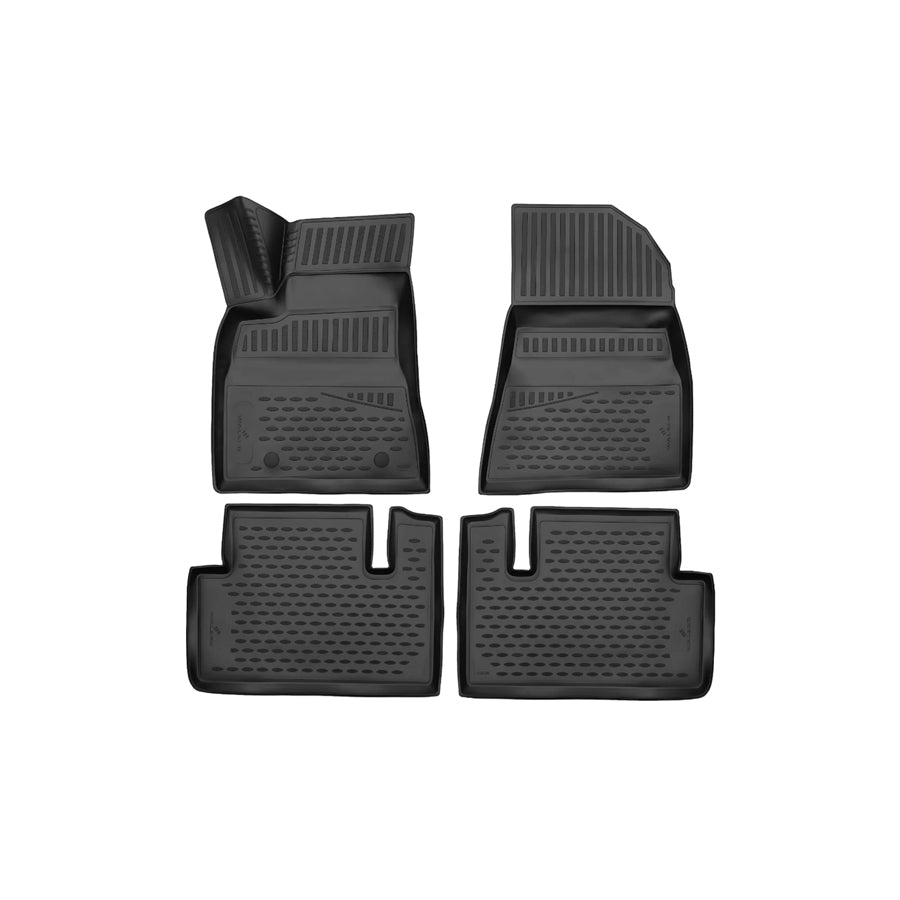 WALSER Tailored, XTR 75155 Floor mat set Elastomer, Front and Rear, Black