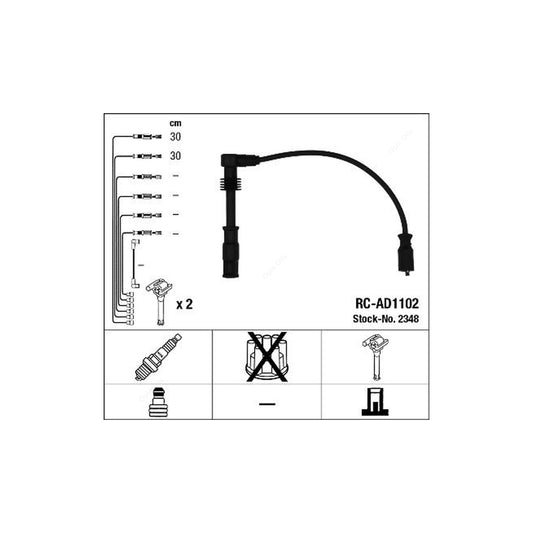 NGK Ignition Cable Kit RC-AD1102 (NGK2348)