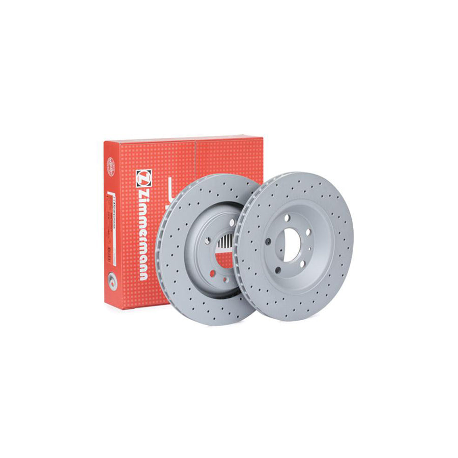ZIMmERMANN SPORT COAT Z 100 3316 52 Brake Disc for AUDI A4 Externally Vented Perforated Coated High carbon