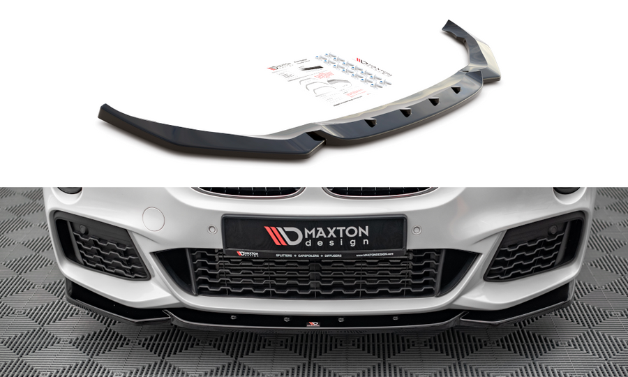 Maxton Design BM-X1-48-MPACK-FD1T Front Splitter V.1 BMW X1 M-Pack F48 | Duco Car Parts UK Car Parts