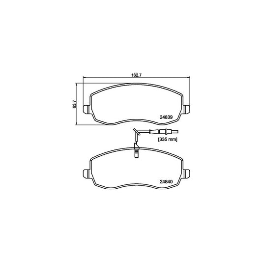 Hella 8DB 355 013 871 Brake Pad Set With Integrated Wear Warning Contact