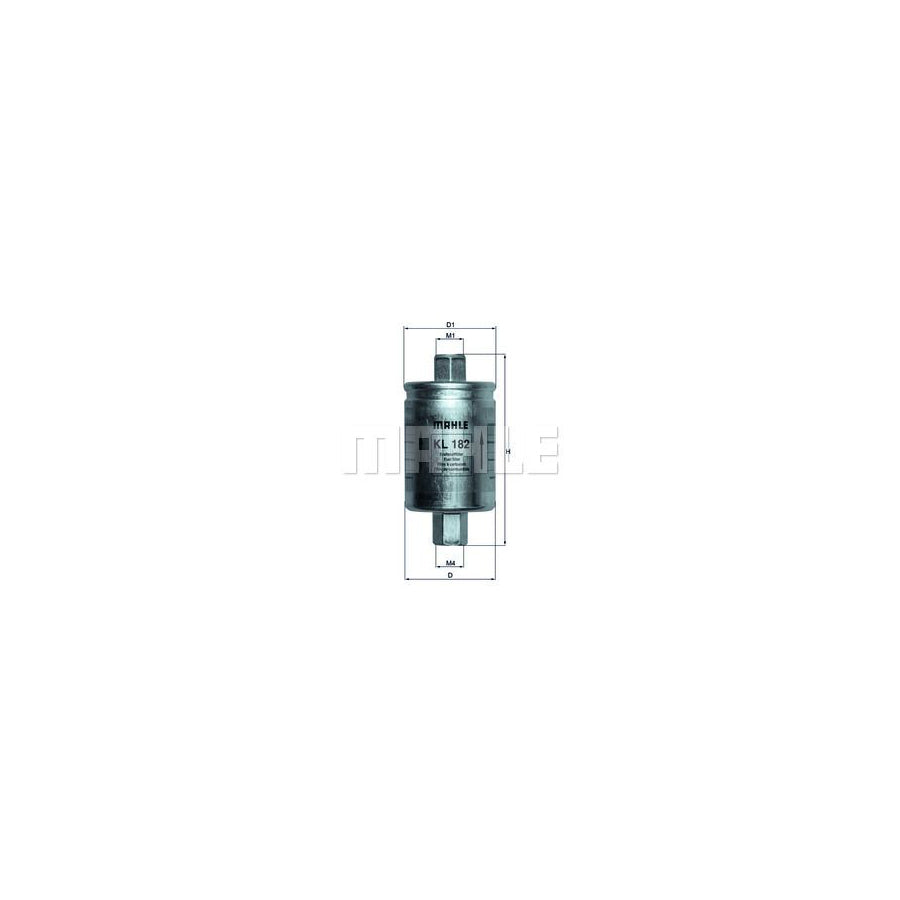 MAHLE ORIGINAL KL 182 Fuel filter In-Line Filter