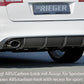 Rieger 00088044 Audi 4F A6 Rear Diffuser for Original Tailpipe Left & RIght - Glossy Black