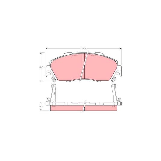 TRW Gdb3188 Brake Pad Set For Honda Nsx Incl Wear Warning Contact