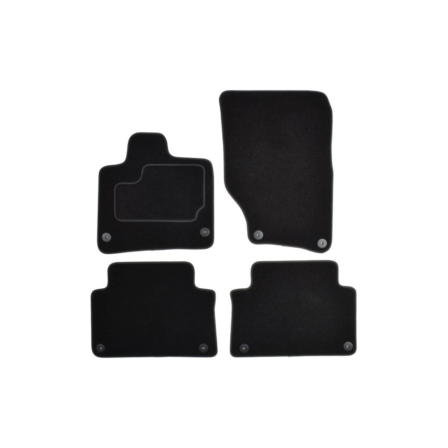 MAMMOOTH A041 AUD235 PRM 01 Floor mat set for AUDI Q7 (4LB) Textile, Front and Rear, Quantity: 4, Black