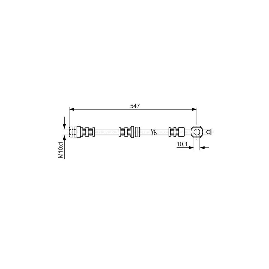 BOSCH 1 987 476 542 Brake Hose for MAZDA 626 535Mm M10X1 