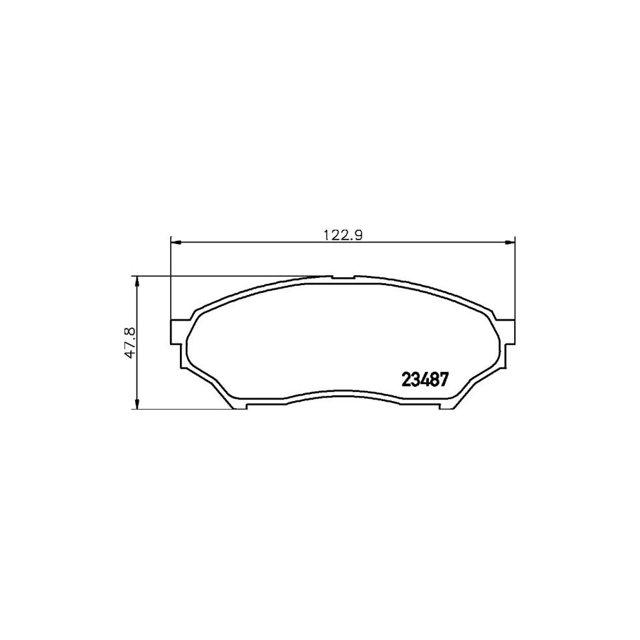 Hella 8DB 355 009 521 Brake Pad Set Not Prepared For Wear Indicator
