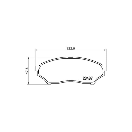 Hella 8DB 355 009 521 Brake Pad Set Not Prepared For Wear Indicator