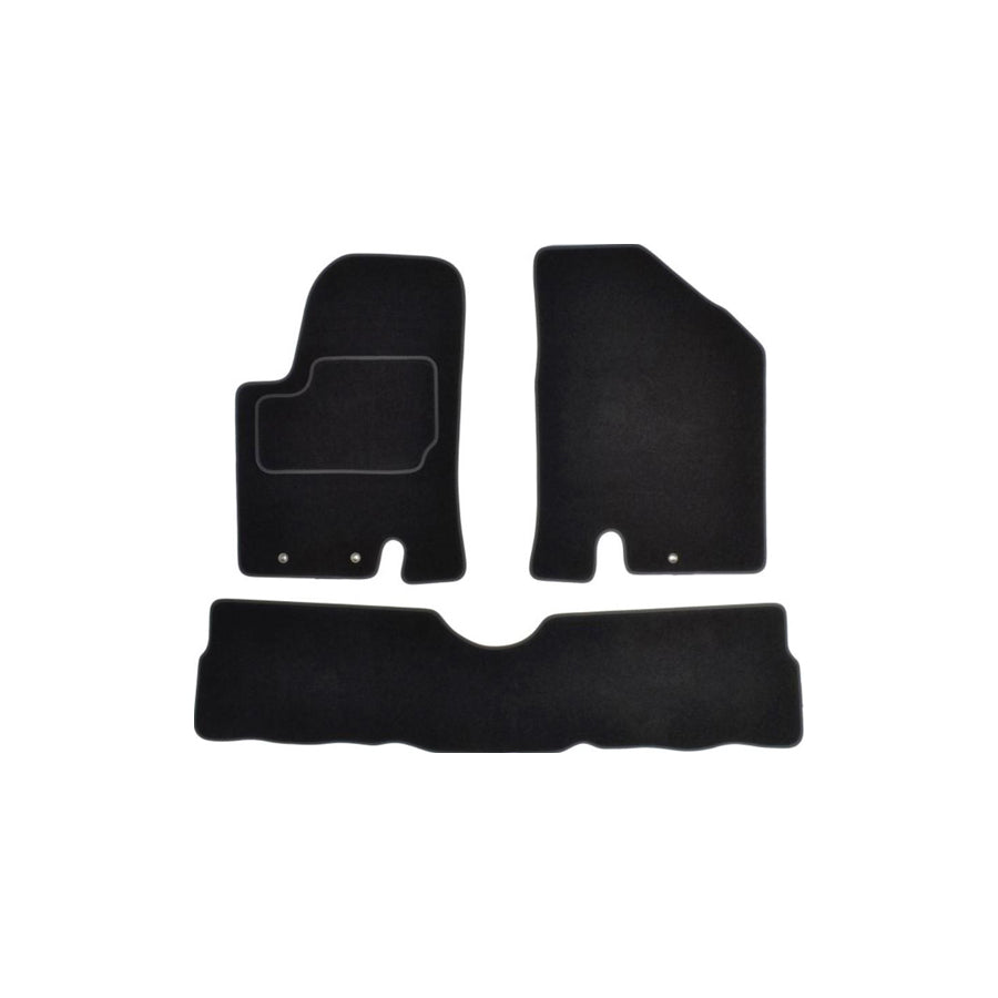 MAMMOOTH A041 KIA170 PRM 01 Floor mat set for KIA Soul I (AM) Textile, Front and Rear, Quantity: 3, Black
