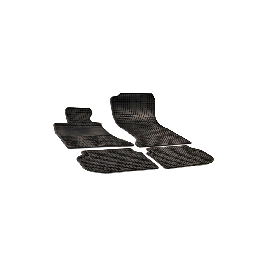 WALSER Tailored 50751 Floor mat set for BMW 5 Series Elastomer, Front and Rear, Quantity: 4, Black