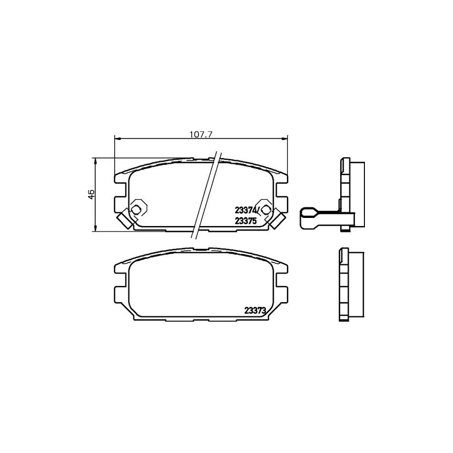 Hella 8DB 355 009 291 Brake Pad Set With Acoustic Wear Warning