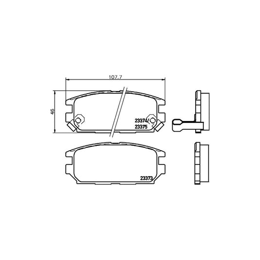 Hella 8DB 355 009 291 Brake Pad Set With Acoustic Wear Warning
