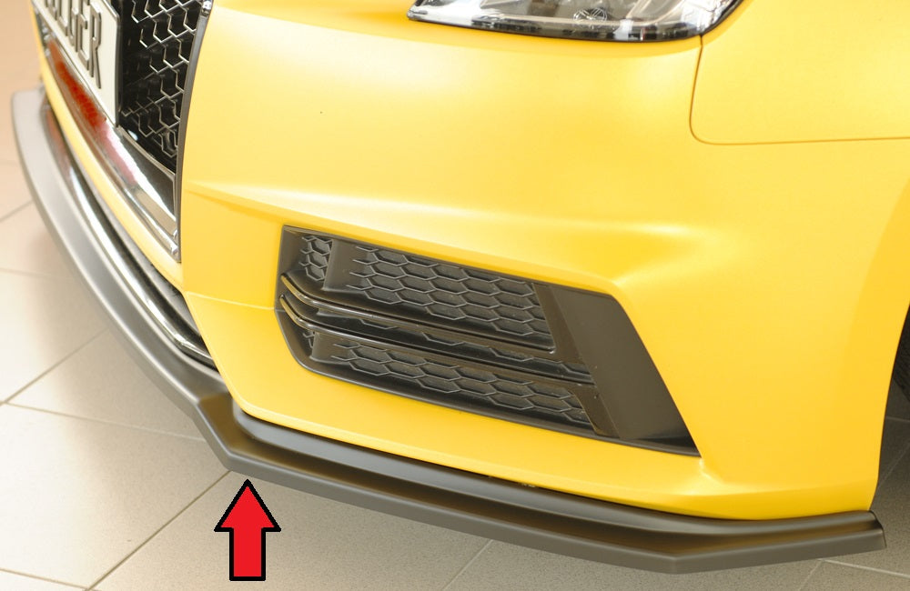 Rieger 00055550 Audi B9 F4 Front Splitter (A4 & S4) -  Matte Black
