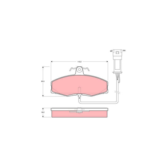 TRW Gdb440 Brake Pad Set For Ford Sierra Mk1 Hatchback Gbc Incl Wear Warning Contact With Brake Caliper Screws With Accessories