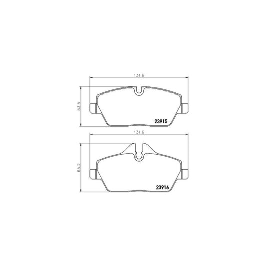 Hella 8DB 355 011 261 Brake Pad Set Prepared For Wear Indicator With Brake Caliper Screws With Accessories