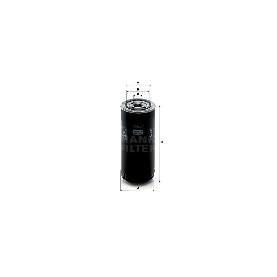 MANN-FILTER W 962/32 Oil Filter Spin-on Filter