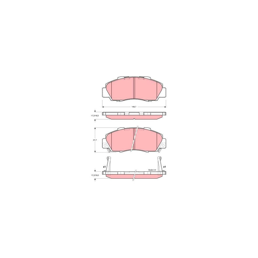TRW Gdb3196 Brake Pad Set With Acoustic Wear Warning