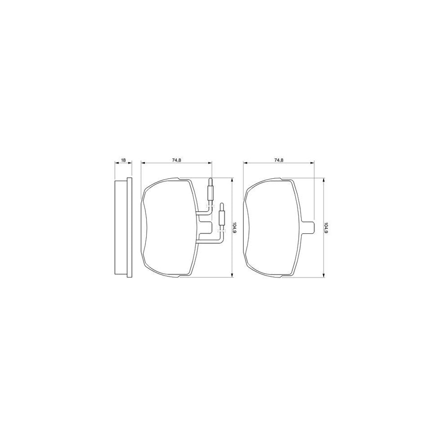 Bosch 0986467590 Brake Pad Set With Mounting Manual BP711