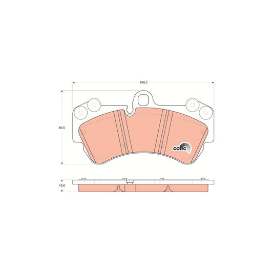 TRW Cotec Gdb1547 Brake Pad Set Prepared For Wear Indicator