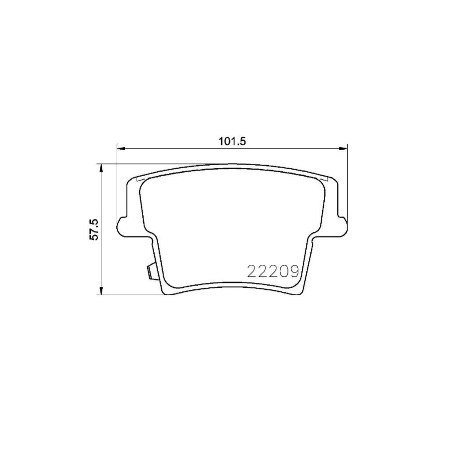 Brembo P 11 040 Brake Pad Set With Acoustic Wear Warning