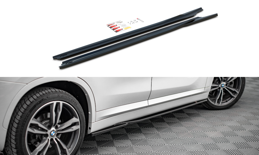Maxton Design BM-X1-48-MPACK-SD1T Side Skirts Diffusers BMW X1 M-Pack F48 | Duco Car Parts UK Car Parts