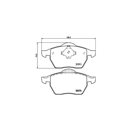 Hella 8DB 355 008 021 Brake Pad Set Not Prepared For Wear Indicator