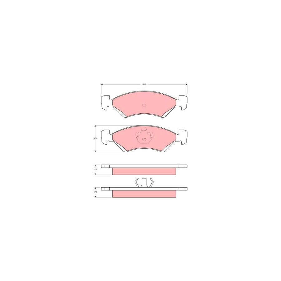 TRW Gdb4081 Brake Pad Set Not Prepared For Wear Indicator