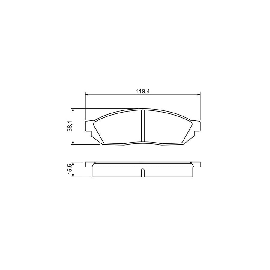 Bosch 0986494208 Brake Pad Set BP1144