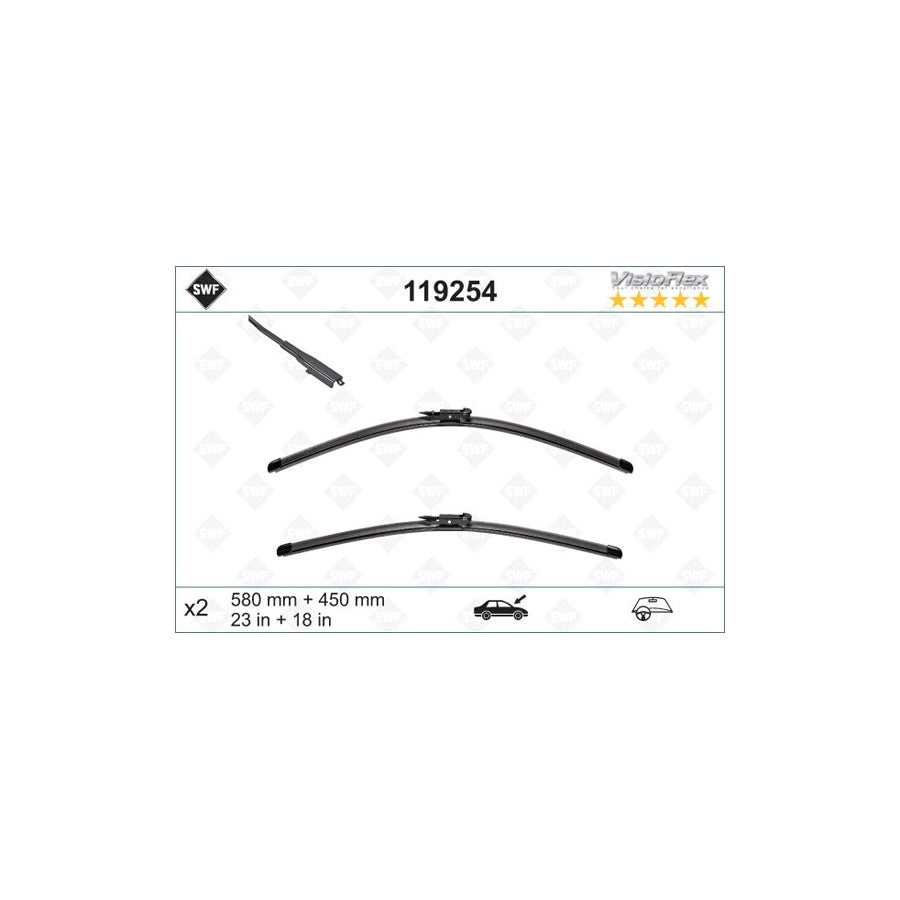 Swf Visioflex 119254 Wiper Blade For Jaguar Xj Saloon (X351) | Duco Car Parts UK Car Parts