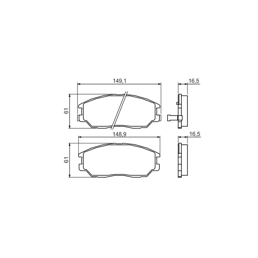 Bosch 0986494360 Brake Pad Set With Mounting Manual BP1268
