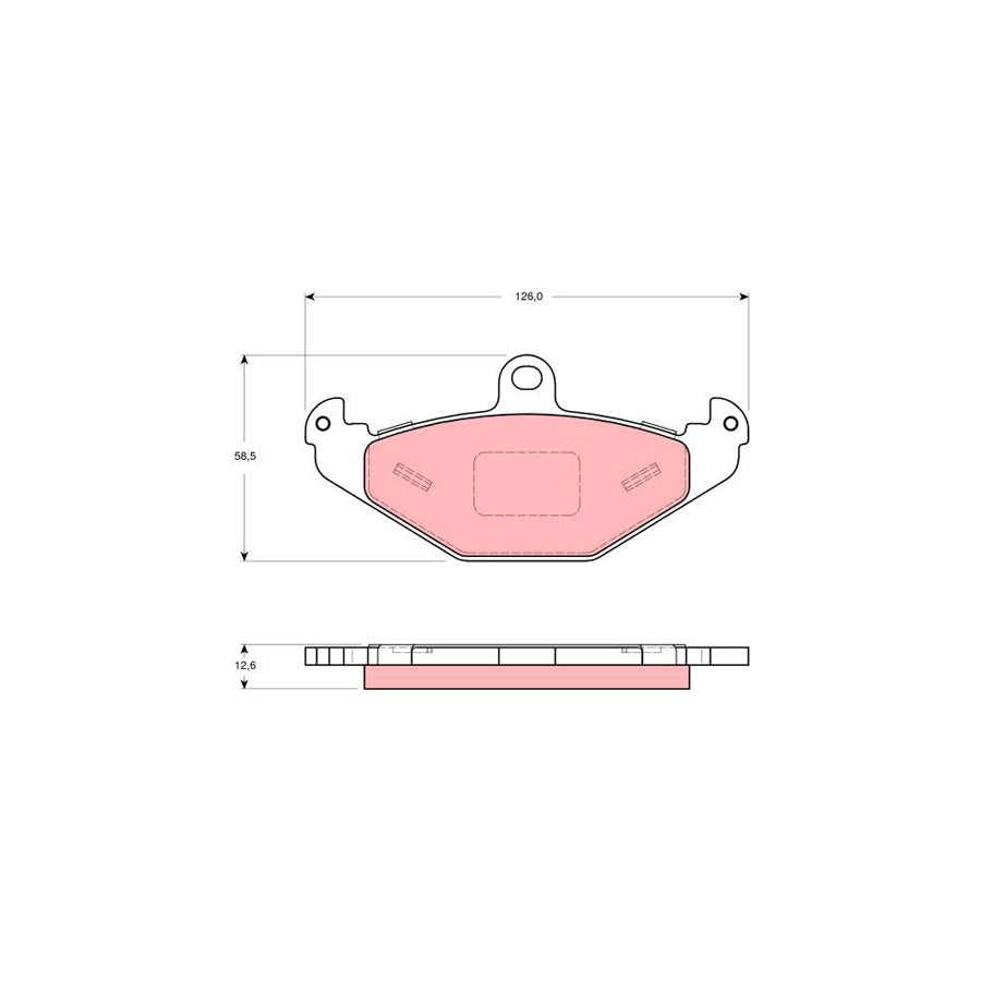 TRW Gdb1494 Brake Pad Set Not Prepared For Wear Indicator