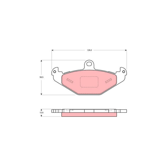 TRW Gdb1494 Brake Pad Set Not Prepared For Wear Indicator