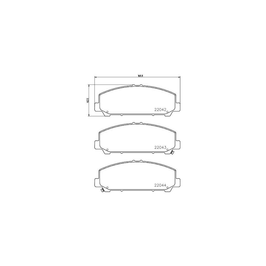 Hella 8DB 355 021 731 Brake Pad Set With Acoustic Wear Warning