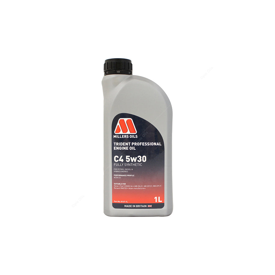 Millers Oils Trident Professional C4 5W-30 Fully Synthetic Engine Oil 1l