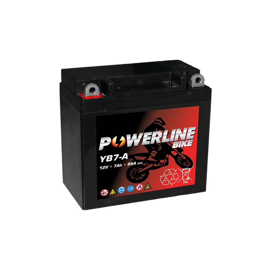 Powerline YB7-A AGM Motorcycle Battery 12V 7Ah YB7A