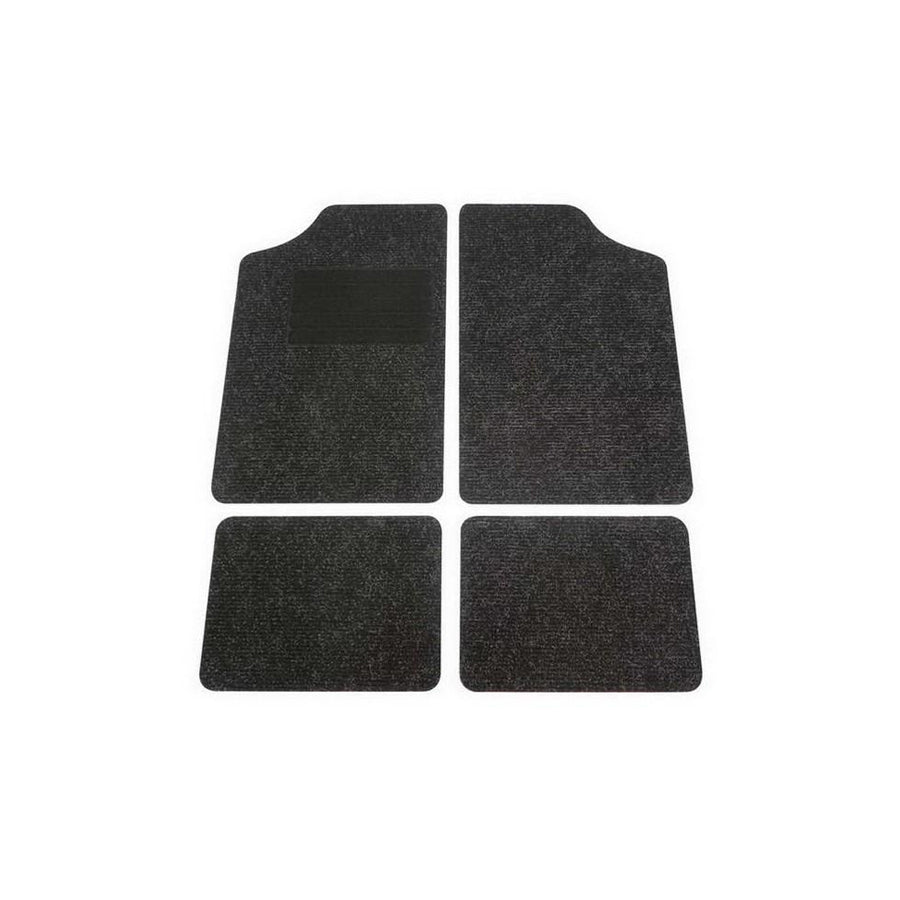 CARPOINT 0318119 Floor mat set Textile, Front and Rear, Quantity: 4, Black
