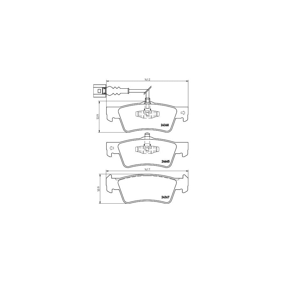 Hella 8DB 355 013 841 Brake Pad Set With Integrated Wear Warning Contact