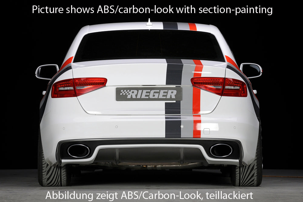 Rieger 00055549 Audi B8 B81 Rear Diffuser (A4 & S4) -  Matte Black
