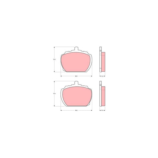 TRW Gdb340 Brake Pad Set Not Prepared For Wear Indicator