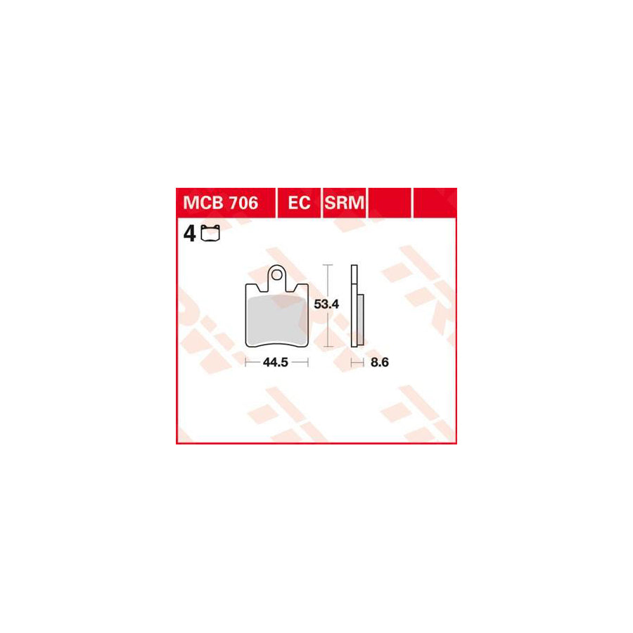 TRW Sinter Maxi Scooter Mcb706Srm Brake Pad Set