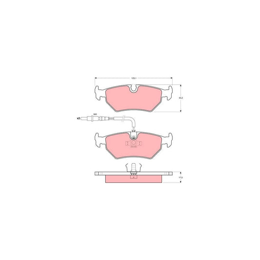 TRW Gdb1258 Brake Pad Set Incl Wear Warning Contact